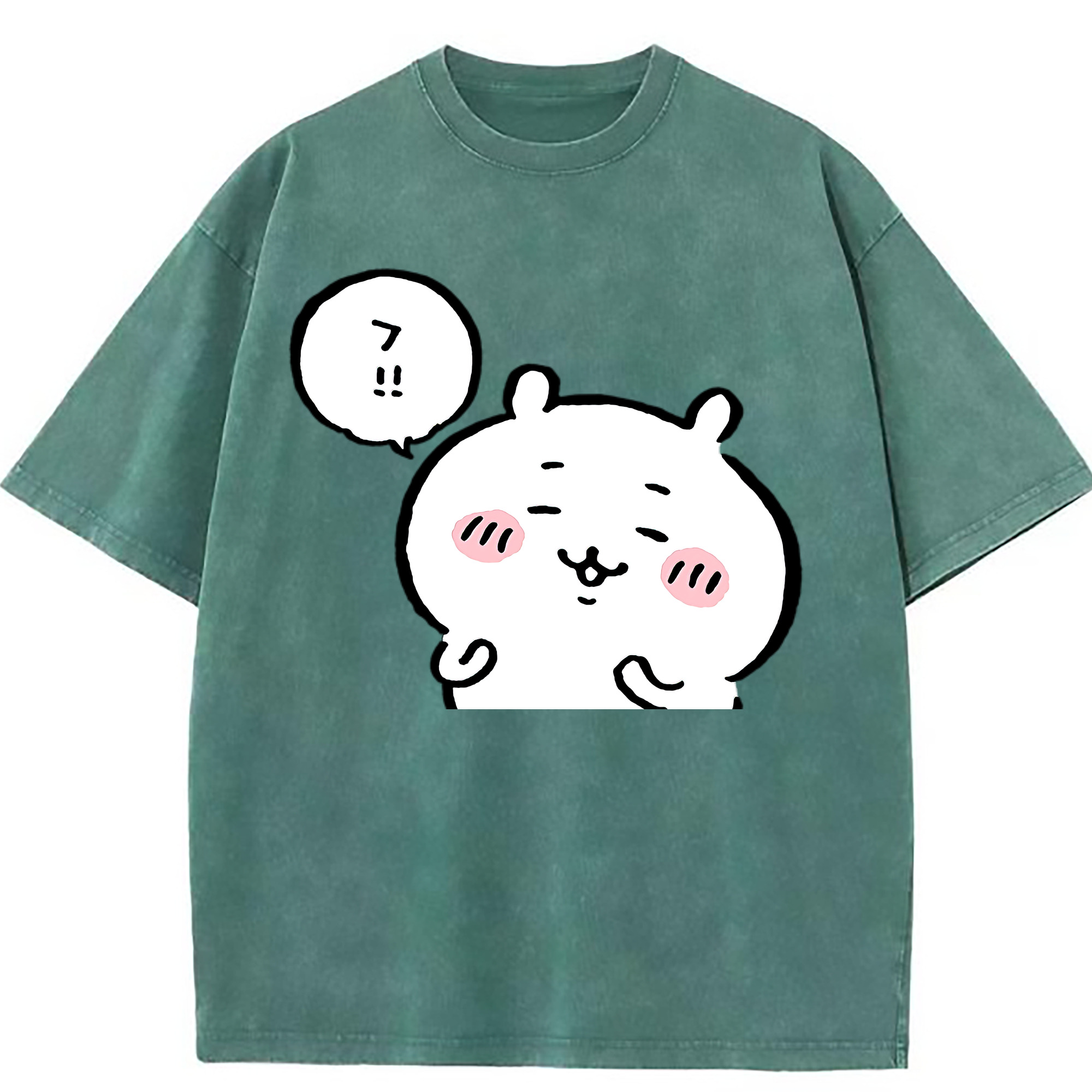 （画像用） ちいかわ ちいかわ Chii-kawa chiikawa 綿100% ヴィンテージ風 半袖Tシャツ（フロントプリント）